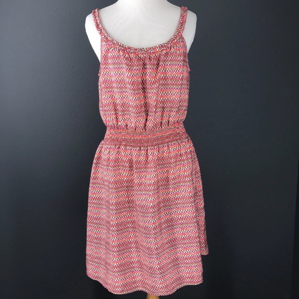 GAP Pink and White Patterned Mini Dress